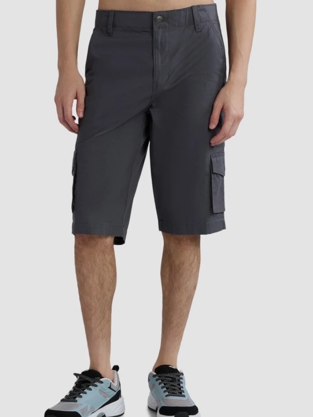 George Below the knee 14” inseam Men's Gray Cargo Shorts - Casual Utility Style